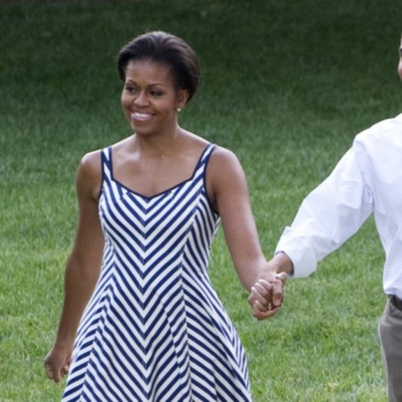 TALBOTS SHORELINE Chevron Striped Dress Size 16P - Picture 3 of 13